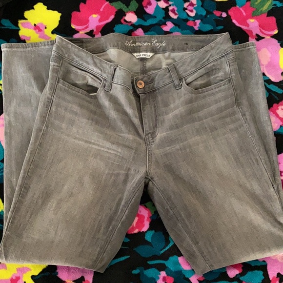AEO gray size 14 regular super stretch jegging - Picture 2 of 6